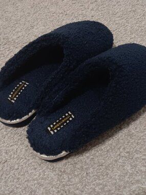 Laines London navy blue slippers size L / cozy winter slippers